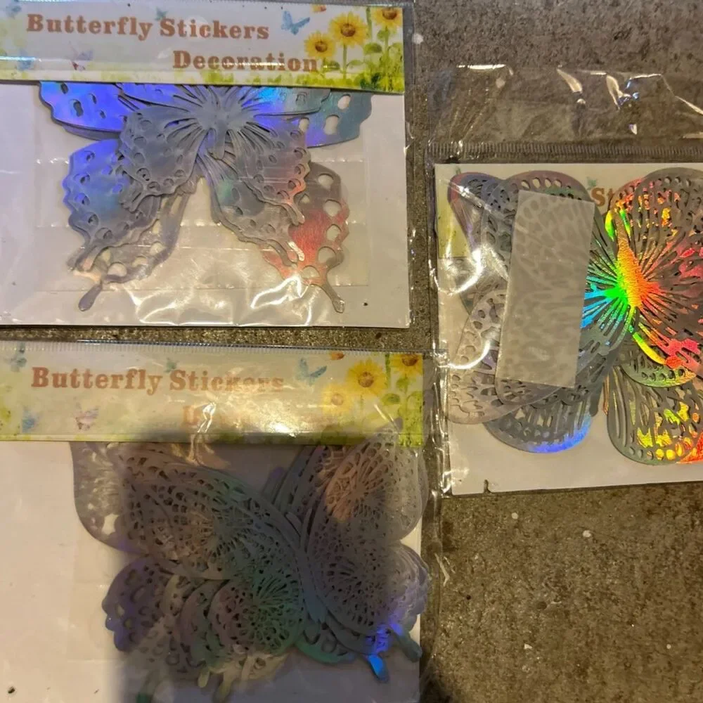 45-Piece 3D Holographic Butterfly Wall Decor – 3 Packs – Free Shipping